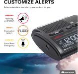 Midland – WR400 Weather Radio Deluxe – NOAA Emergency Alert Scanner – Home Use with Battery Backup – Local County Programming Over 80 Emergency Voice Flashing Alerts – Alarm Clock AM/FM Radio