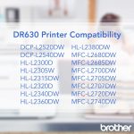 Brother Genuine-Drum DR630, Page Yields Approximately 12,000 Pages , Black