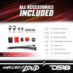 DS18 AMPKIT4 4 Gauge Amp Installation Wiring Kit – Amplifier Installation Kit 4 GA – A Car Amplifier Wiring Kit Simplifies Wire Connections and Delivers Power to Your Radio, Subwoofers, and Speakers