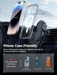 UGDLUCK Wireless Car Charger, 15W Fast Charging Car Charger Mount with LED Lights Dashboard Windshield Air Vent Car Phone Holder fit for iPhone 15 14 13 12 11 Pro Max,Samsung Galaxy S24 S23 S22, etc