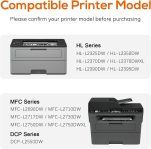 Jeostarky TN760 Toner Replacement for Brother TN760 TN-760 TN730 TN-730 Compatible for MFC-L2710DW DCP-L2550DW MFC-L2750DW HL-L2350DW HL-L2390DW HL-L2370DW HL-L2395DW Ink (Black, 4 Pack)