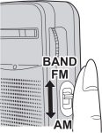 Panasonic RF-P50d Pocket AM/FM Radio Silver RF-P50D