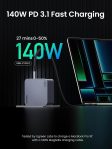 UGREEN Nexode Pro 160W USB C Charger, 4-Port PD 3.1 GaN Compact Fast PPS Wall Charger for MacBook Pro 16” M2, Pixelbook, Dell XPS, iPad Pro, iPhone 15 Pro/14, Galaxy S23, Pixel 8, Steam Deck