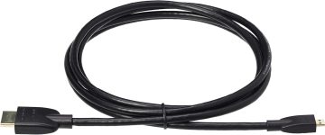 Amazon Basics Micro HDMI to HDMI Display Cable, 18Gbps High-Speed, 4K@60Hz, 2160p, 48-Bit Color, Ethernet Ready, 6 Foot, Black