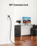 PD20W Power Strip Surge Protector(4800J), LeZone 10ft Long Extension Cord with 12 Outlets 2 USB C 2 USB Ports, Flat Plug Wall Mount, Desk Charging Station, Collage Dorm Essentials