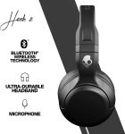 Skullcandy Hesh 2 Over-Ear Wireless Headphones, 15 Hr Battery, Microphone, Works with iPhone Android and Bluetooth Devices – Black