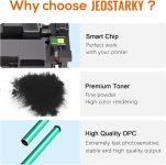 Jeostarky TN760 Toner Replacement for Brother TN760 TN-760 TN730 TN-730 Compatible for MFC-L2710DW DCP-L2550DW MFC-L2750DW HL-L2350DW HL-L2390DW HL-L2370DW HL-L2395DW Ink (Black, 4 Pack)