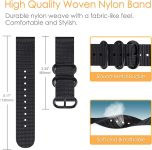 Fintie Bands Compatible with Samsung Galaxy Watch 3 45mm / Galaxy Watch 46mm / Gear S3 Classic/Frontier, Soft Woven Nylon Band 22mm Quick Release Adjustable Replacement Sport Strap