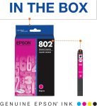 EPSON 802 DURABrite Ultra Ink Standard Capacity Magenta Cartridge (T802320-S) Works with WorkForce Pro WF-4720, WF-4730, WF-4734, WF-4740