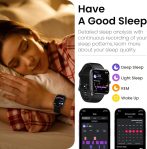 TOZO S3 Smart Watch (Answer/Make Call) Bluetooth Fitness Tracker with Heart Rate, Blood Oxygen Monitor, Sleep Monitor IP68 Waterproof 1.83-inch HD Color for Men Women Compatible iPhone & Android