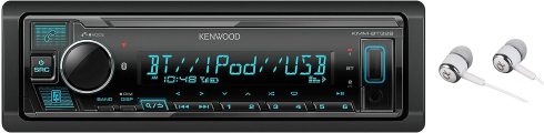 Kenwood Bluetooth USB MP3 WMA AM/FM Digital Media Player Dual Phone Connection Pandora Car Stereo Receiver/Free Alphasonik Earbuds
