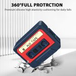 MOFREE AirPods Pro 2nd Generation Case Cover with Cleaner Kit, Cassette Tape Design Soft Silicone Shock-Absorbing Protective Cover for AirPods Pro 2 Case with Lanyard (2023/2022) Blue