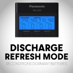 Panasonic BQ-CC65AKBBA Super Advanced eneloop pro and eneloop 4-Position Quick Charger with LCD Indicator Panel and USB Charging Port, Black