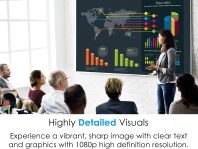 Optoma EH200ST Full 3D 1080p 3000 Lumen DLP Short Throw Projector with 20,0001 Contrast Ratio and MHL Enabled HDMI Port , white