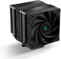 DeepCool AK620 Zero Dark CPU Air Cooler Mighty 260w TDP All-Black 6 Copper Heat Pipes Dual-Tower CPU Cooler with FK120 Fans Each 120mm PWM 1850RPM 68.99CFM for Intel LGA 1700/1200/1151 AMD AM5/AM4