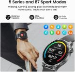 TOZO S5 Smart Watch (Answer/Make Calls), 1.43’’ AMOLED Smart Watches for Men Women 100+ Sport Modes Fitness Watch with Blood Oxygen/Sleep/Heart Rate Monitor, IP68 Waterproof Smartwatch Black