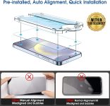 amFilm 2+2 Pack Auto-Alignment OneTouch for Samsung Galaxy S24 Plus/ S24+ 6.7″ Screen Protector Tempered Glass + Camera Lens Protector, 30 Seconds Installation, 9H Hardness, Case Friendly Bubble Free