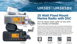 Uniden UM385 25 Watt Fixed Mount Marine Vhf Radio, Waterproof IPX4 with Triple Watch, Dsc, Emergency/Noaa Weather Alert, All Usa/International/Canadian Marine Channels, Memory Channel Scan, White