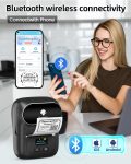 Phomemo M110 Label Makers – Barcode Label Printer Bluetooth Portable Thermal Printer for Small Business, Address, Logo, Clothing, Mailing, Sticker Printer for Phones & PC, Black