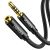 UGREEN Headphone Extension Cable 4 Pole TRRS 3.5mm Extension with Microphone Male to Female Stereo Audio Cable Gold Plated Nylon Braided Compatible with iPhone iPad Smartphones Media Players, 3.3FT