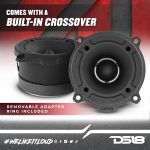DS18 PRO-TW120B Super Tweeter in Black – 1″, Aluminum Frame and Diaphragm, 300W Max, 200W RMS, 4 Ohms, Built In Crossover – PRO Tweeters Are the Best in the Pro Audio and Voceteo Market (Pair)