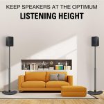 Mounting Dream Speaker Stands Pair, Max 40″ Height Adjustable Speaker Stands Mounts,Heavy Duty Base Extendable Tube,11 lbs Capacity Per Stand,Set of 2 Universal Floor Stands (Speakers Not Included)