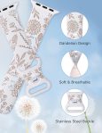 Wearlizer Floral Engraved Band Compatible with Apple Watch Bands 41mm 40mm 38mm 49mm 45mm 44mm 42mm Women, Two-Tone Flower Soft Silicone Cute Sport Strap for iWatch Series 9 8 7 6 5 4 3 2 1 SE Ultra