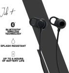 Skullcandy Jib+ In-Ear Wireless Earbuds, 6 Hr Battery, Microphone, Works with iPhone Android and Bluetooth Devices – Black
