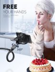 Lamicall Phone Holder Bed Gooseneck Mount – Cell Phone Clamp Clip for Desk, Flexible Lazy Long Arm Headboard Bedside, Overhead Mount Stand, Compatible with iPhone 15 Pro Max/Plus XR X 8 7 6 Plus