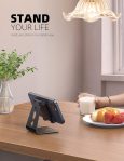 Lamicall Adjustable Cell Phone Stand, Desk Phone Holder, Cradle, Dock, Compatible with iPhone 15, 14, Plus, Pro, Pro Max, 13 12 X XS,4-8″ Phones, Office Accessories, All Android Smartphone, Black