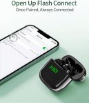 Ear buds 72Hrs Playback Wireless Earbuds Bluetooth Headphones with LED Digital Display Charging Case Earbuds IPX7 Waterproof Earphones Stereo Sound in-Ear Earbud with Mic for Phone Laptop Sport Black