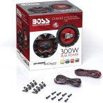 BOSS Audio Systems CH6530 Chaos Series 6.5 Inch Car Door Speakers – 300 Watts (Pair), 3 Way, Full Range, Tweeters, Coaxial, Sold in Pairs