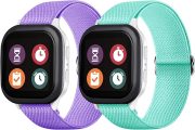 Fintie 2-Pack Nylon Watch Band Replacement Compatible with Gizmo Watch 3 2 1 / Gabb Watch 3 2 1 for Kids Boys Girls, Breathable Elastic Sport Loop Bands