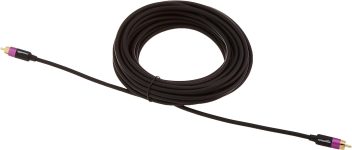 Amazon Basics RCA Audio Cable for Stereo Speaker or Subwoofer with Gold-Plated Plugs, 35 Foot, Black