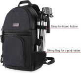 MOSISO Camera Sling Bag, DSLR/SLR/Mirrorless Camera Case Shockproof Photography Camera Backpack with Tripod Holder & Removable Modular Inserts Compatible with Canon/Nikon/Sony/Fuji, Black