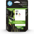 HP 61 Black/Tri-color Ink (2 Count – pack) | Works with DeskJet 1000, 1010, 1050, 1510, 2050, 2510, 2540, 3000, 3050, 3510; ENVY 4500, 5530; OfficeJet 2620, 4630 | Eligible for Instant Ink | CR259FN