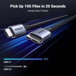 UGREEN 10 Gbps Micro B to USB C Hard Drive Cables, 3.3FT USB C to Micro B, External Hard Drive Cable Compatible with MacBook Pro/Air, iPad/Tablet, iPhone, Samsung Galaxy S24, WD Seagate etc