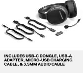 SteelSeries Arctis 1 Wireless Gaming Headset – USB-C Wireless – Detachable ClearCast Microphone – For Nintendo Switch, PS4/PS5, PC, Android – Black