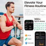 TOZO S4 AcuFit One Smart Watch 1.78″ AMOLED Screen for Men Women, Bluetooth Call Dial Fitness Tracker, Heart Rate and Blood Oxygen, Sleep Monitor, IP68 Waterproof, Workout for iOS Android