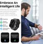 TOZO S3 Smart Watch (Answer/Make Call) Bluetooth Fitness Tracker with Heart Rate, Blood Oxygen Monitor, Sleep Monitor IP68 Waterproof 1.83-inch HD Color for Men Women Compatible iPhone & Android