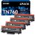Jeostarky TN760 Toner Replacement for Brother TN760 TN-760 TN730 TN-730 Compatible for MFC-L2710DW DCP-L2550DW MFC-L2750DW HL-L2350DW HL-L2390DW HL-L2370DW HL-L2395DW Ink (Black, 4 Pack)