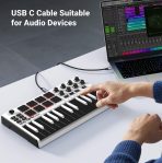 UGREEN USB B to USB C Printer Cable 10 FT, Nylon Braided USB C to USB B Printer Cable for MacBook Pro/Air, USB C MIDI Cable Compatible with Yamaha Piano MIDI Keyboard, DAC for iPad Pro