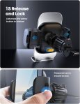 Lamicall Car Phone Holder Vent- Upgraded-2nd Generation Cell Phone Mount Cradle [Thick Cases Friendly] Hands Free Phone Stand for Car Phone Mount Fit iPhone 15 14 13 12 Pro Max Plus Smartphone