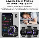 TOZO S5 Smart Watch (Answer/Make Calls), 1.43’’ AMOLED Smart Watches for Men Women 100+ Sport Modes Fitness Watch with Blood Oxygen/Sleep/Heart Rate Monitor, IP68 Waterproof Smartwatch Black