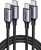 UGREEN USB C to USB C Cable, 60W 2-Pack Nylon Braided USB C Cable for iPhone 15, Samsung Galaxy S23, Google Pixel 7, MacBook Air/Pro, Dell XPS, iPad Pro/Mini/Air, Switch, Steam Deck 3.3FT