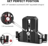 SmallRig Camera Base Plate with 15mm LWS Rod Rail Clamp, Baseplate for Sony A6500 A6600 A6300, for Canon R5 R6, for Sony A7SIII / A7III, Both for Cameras & Cages – 1674
