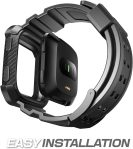 SUPCASE Watch Bands for Fitbit Versa & Fitbit Versa Lite, [Unicorn Beetle Pro] Protective Replacement Wristband Case Band for Fitbit Versa (Black)