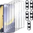 CWQZGUF Galaxy S24 Screen Protector [5+5 Pack] Camera Lens Protector, Fingerprint Unlock Support, HD Tempered Glass, Touch Sensitive, Anti Scratch, for Samsung S24 5G Glass Screen Protector