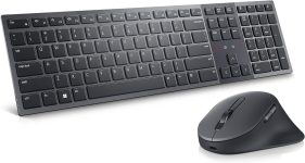 Dell KM900 Premier Collaboration Keyboard and Mouse – Zoom Touch Controls, Backlight Keyboard, Bluetooth 5.1, Radio Frequency 2.4GHz – Black