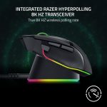 Razer Mouse Dock Pro with Wireless Charging Puck Magnetic Wireless Charging – Integrated HyperPolling 8K Hz Transceiver – Anti-Slip Base – Chroma RGB Lighting – Classic Black
